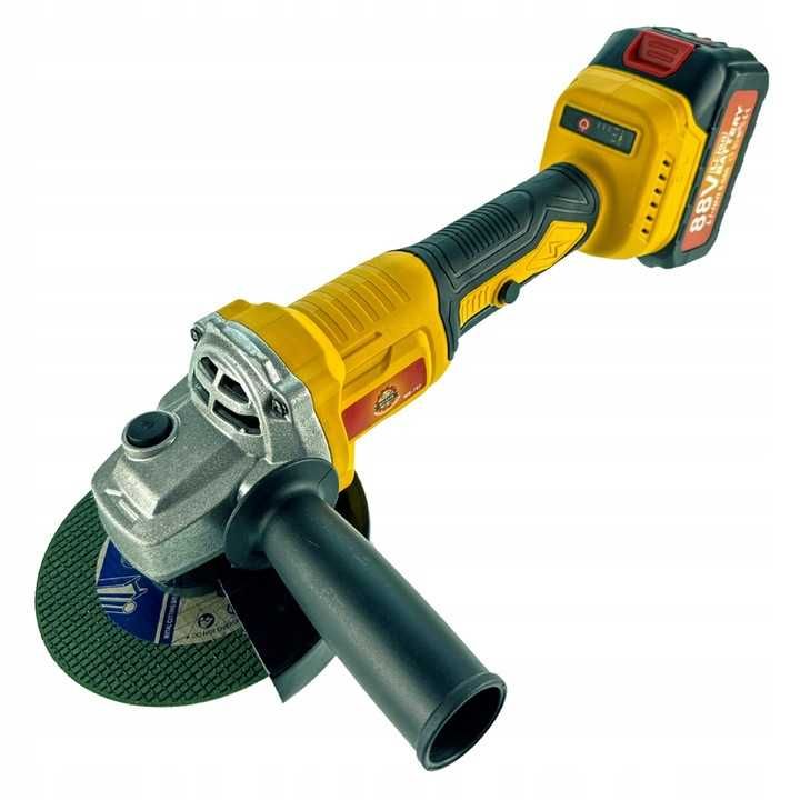 SZLIFIERKA KĄTOWA Akumulatorowa 21V 2X6AH KĄTÓWKA Zestaw Tarcz 125MM