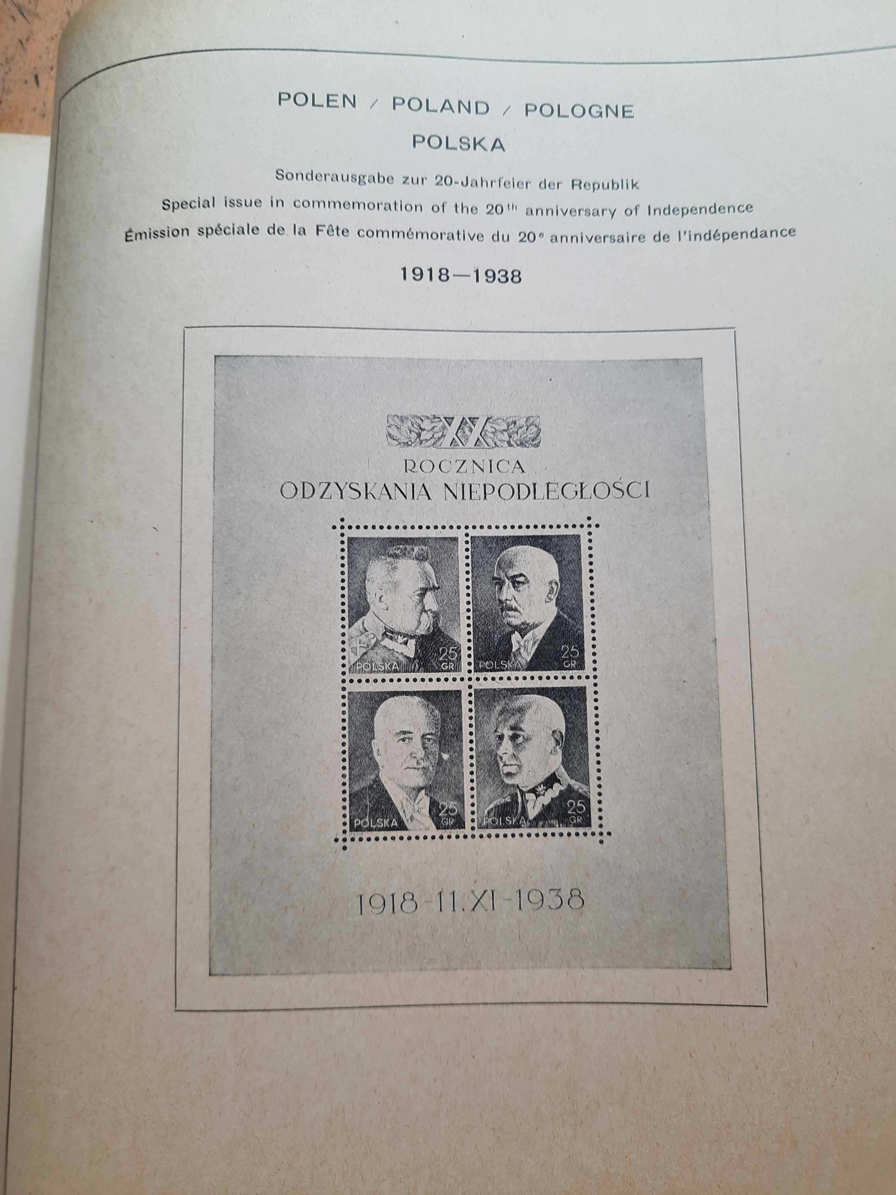 SCHAUBEK Album na znaczki pocztowe ok. 1930 Polska Litwa Holandia