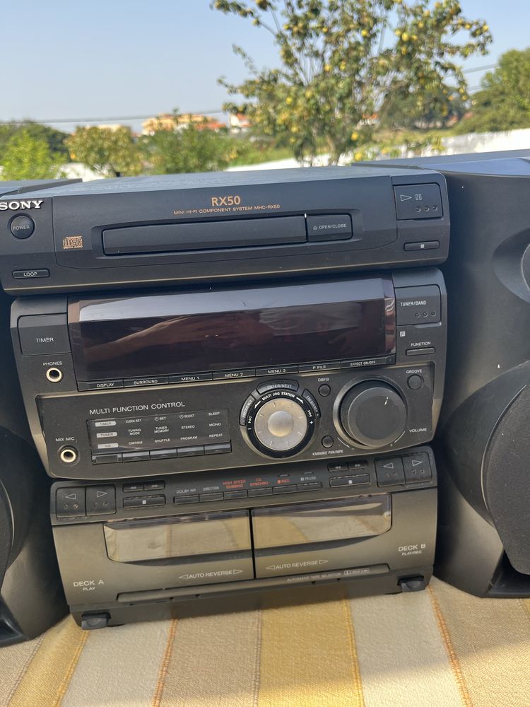 Emparelhagem Sony Leitor de cd e cassete