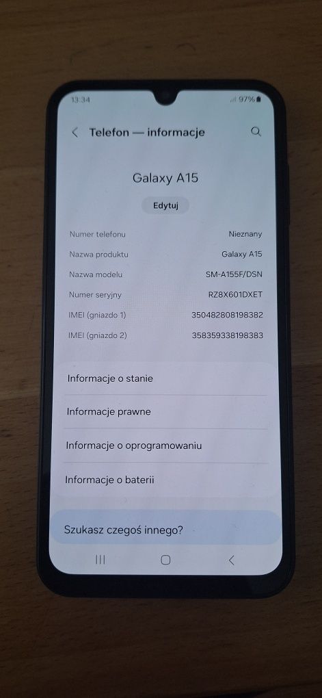 Samsung A15 od seniora
