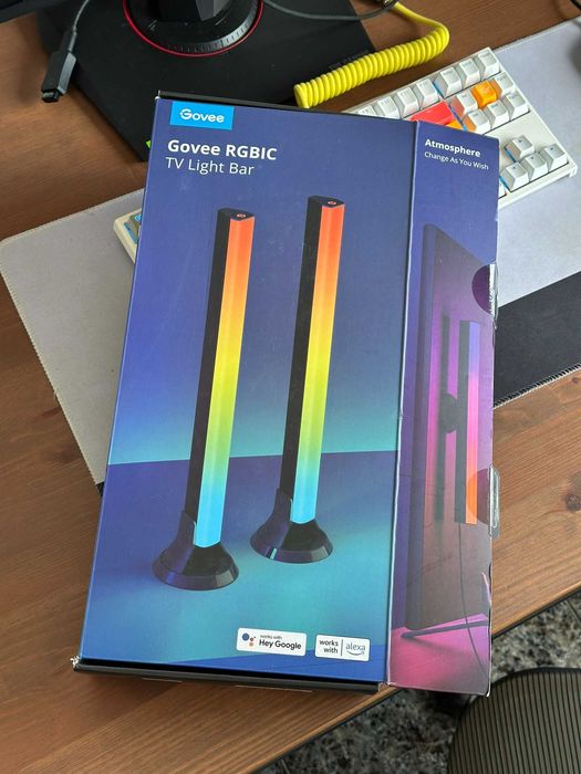 Govee RGBIC TV Light Bar | Como Novas | Caixa e Todos os Acessórios