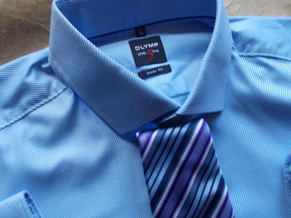 OLYMP LEVEL 5 Exclusive  Line KOSZULA Męska XL 44 cm Germany + Krawat