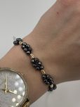 Nowa Złota bransoletka 585 14K 1.23g Złoto na sznurku Onyks