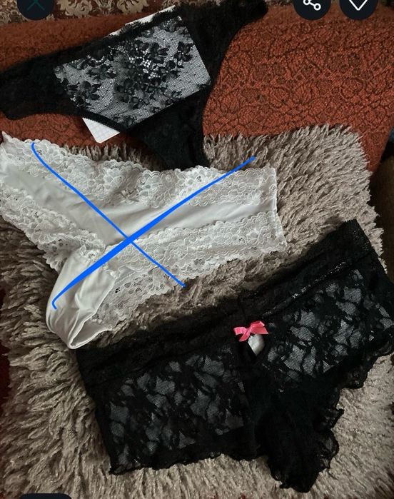 Качественные стринги б/у цена одних от 35.продажа от 3штук.