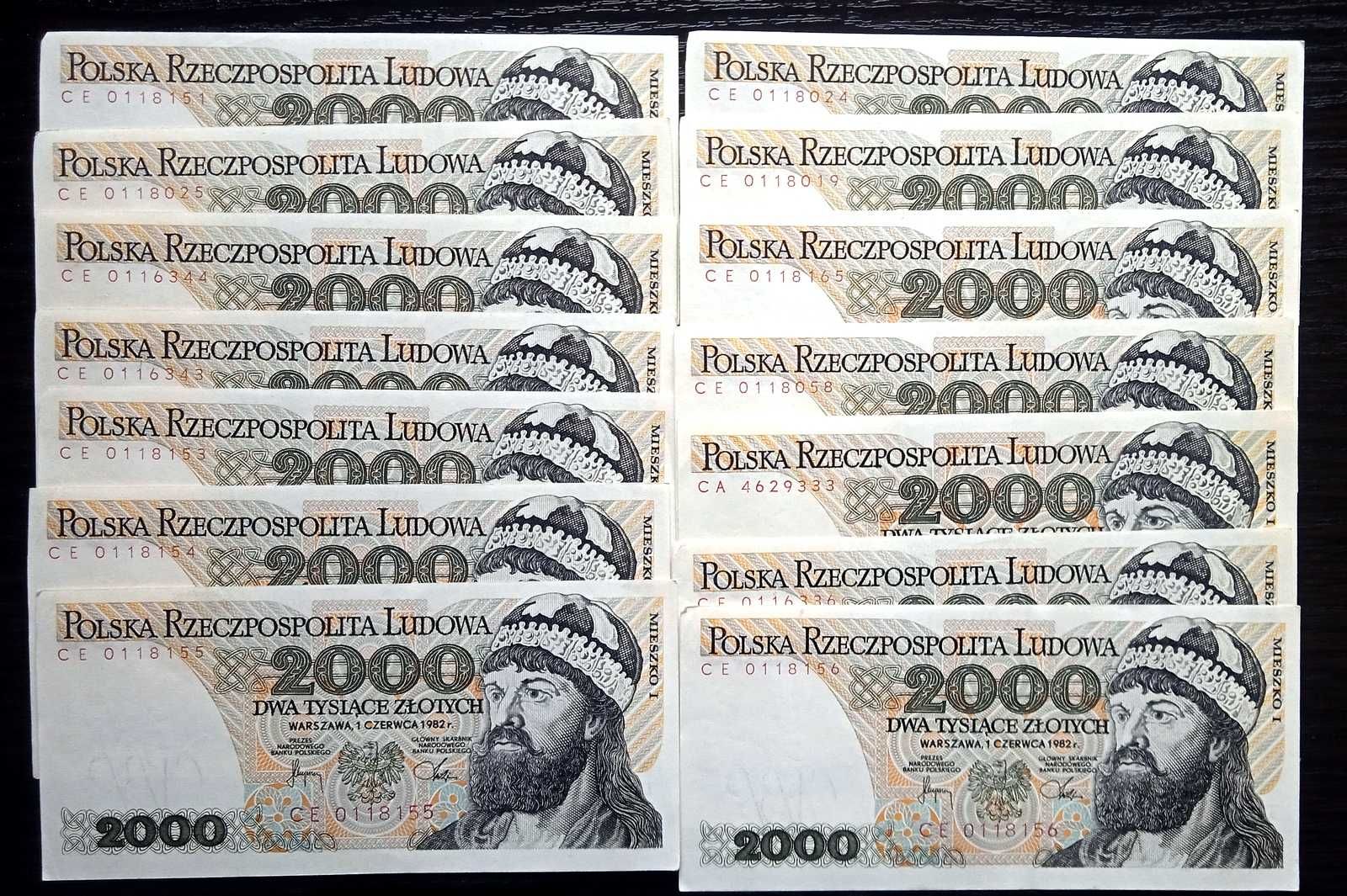 Banknoty PRL 2000 zł 1 szt.