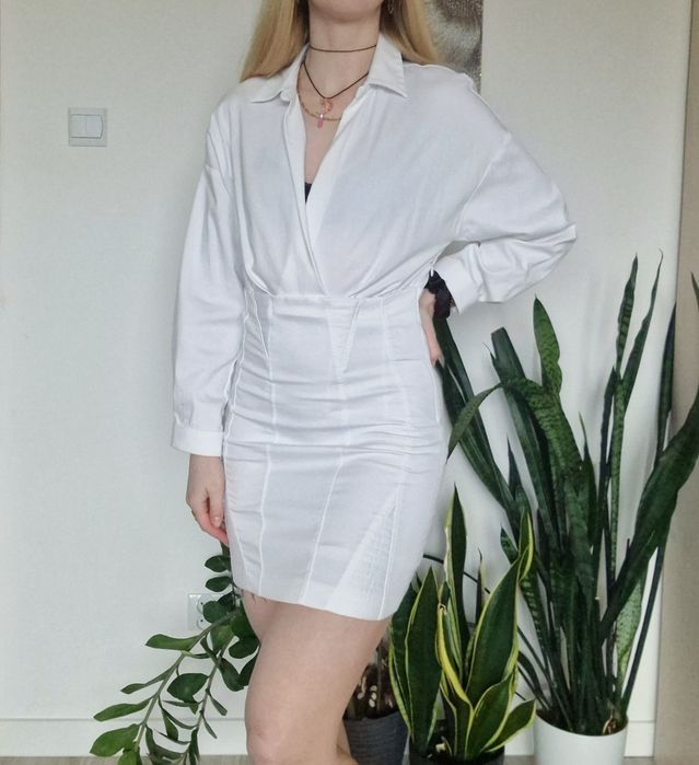 Elegancka sukienka koszulowa Zara S