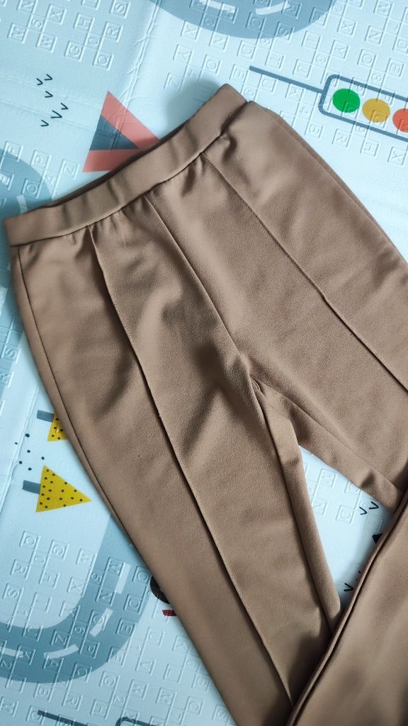 Karnelowe eleganckie spodnie shein xs nowe klasyczne