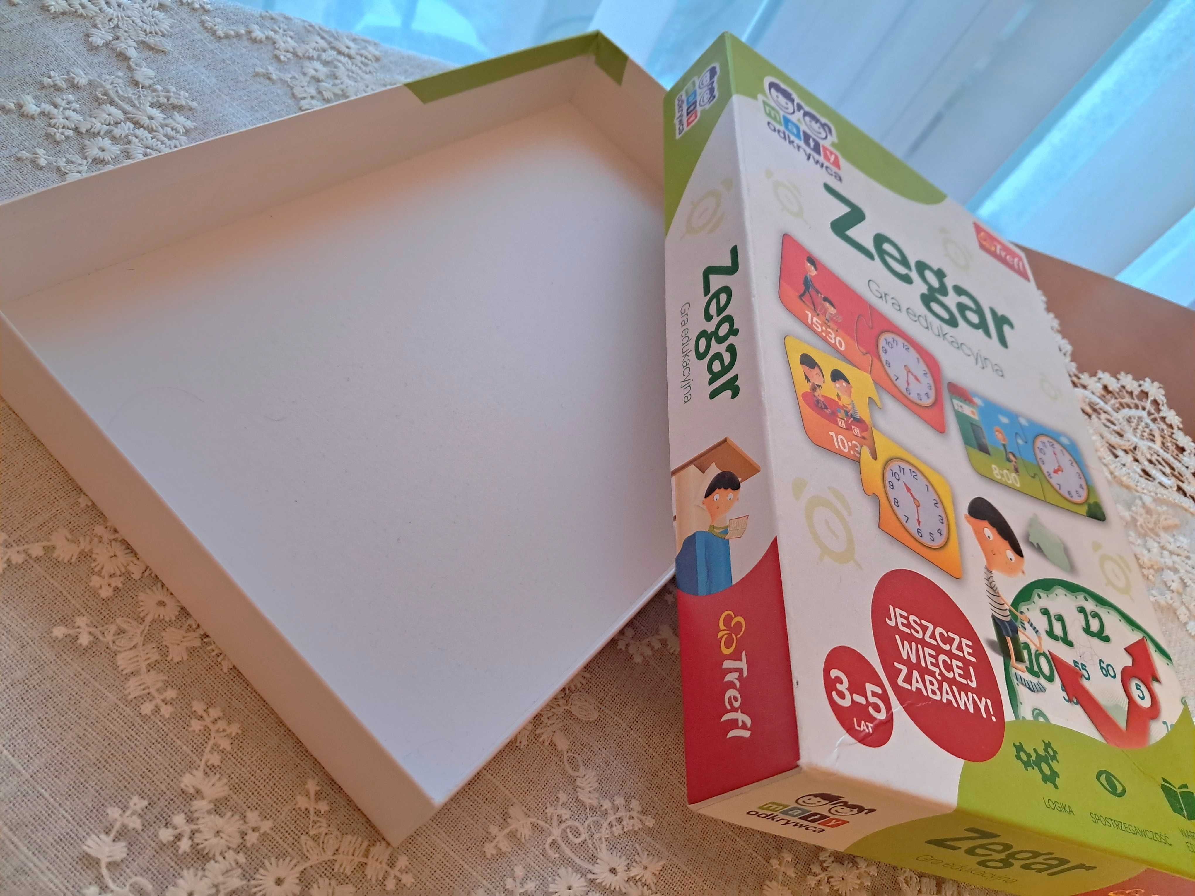 Gra edukacyjna zegar, puzzle, układanka.