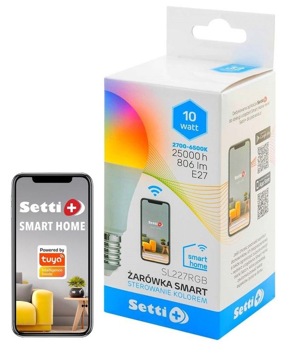 Inteligentna żarówka LED SETTI+ SL227RGB 10W E27 WiFi
