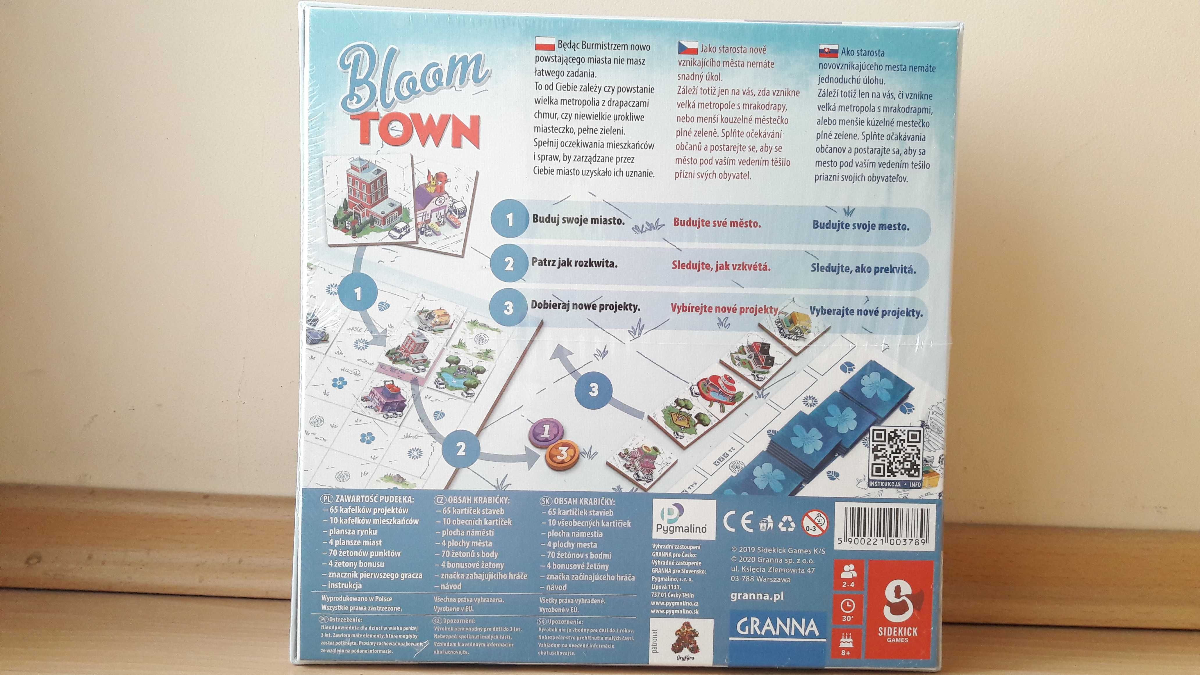 Bloom Town nowa, zafoliowana gra planszowa-kafelkowa