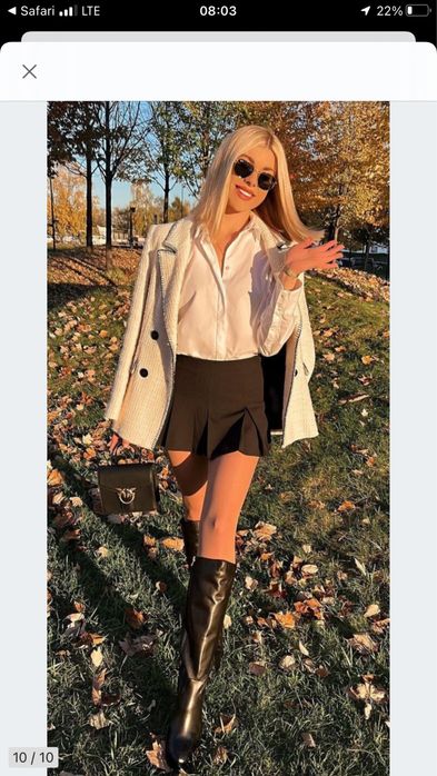 ZARA Ostatnia sztuka ! marynarka z ozdobnymi przeszyciami bawełna  M