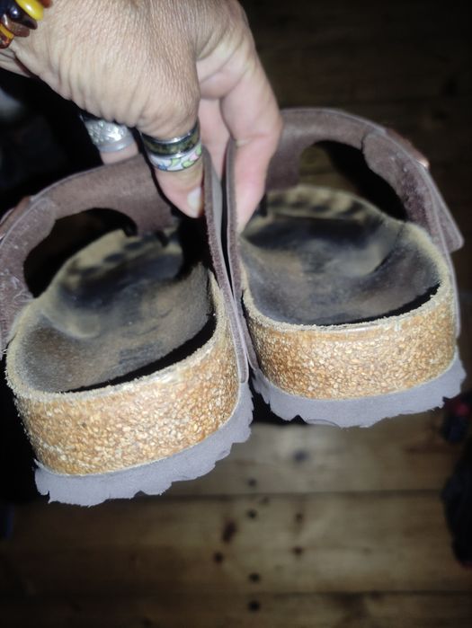 Birkenstock japonki brązowe