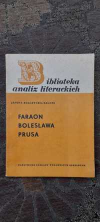 Analiza literacka Faraon B. Prusa - Janina Kluczycka-Saloni wyd I 1967