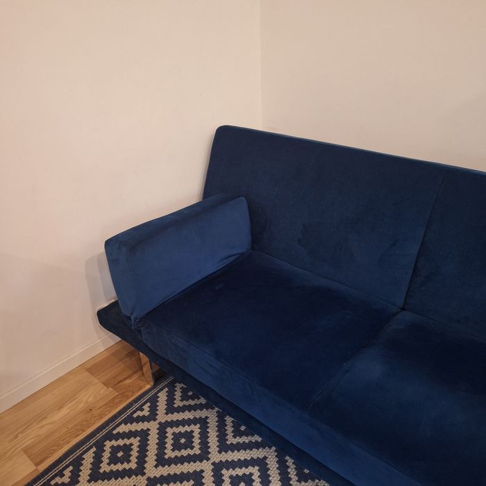 Sofa rozkładana granatowa