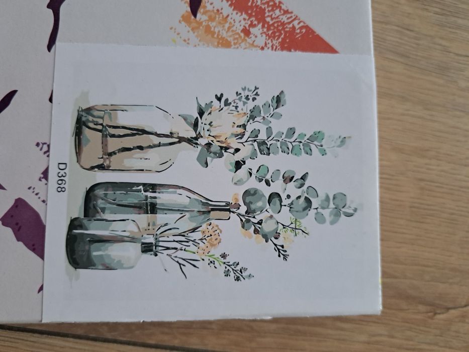 Obraz do malowania na płótnie według liczb 30x40cm- Zestaw Kwiaty w Wa