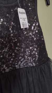 Nowa elegancka tiulowa sukienka cekiny KappAhl r. 116 5-6l, z metką