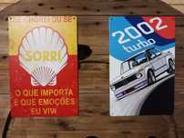 Placas de metal 20x30cm.