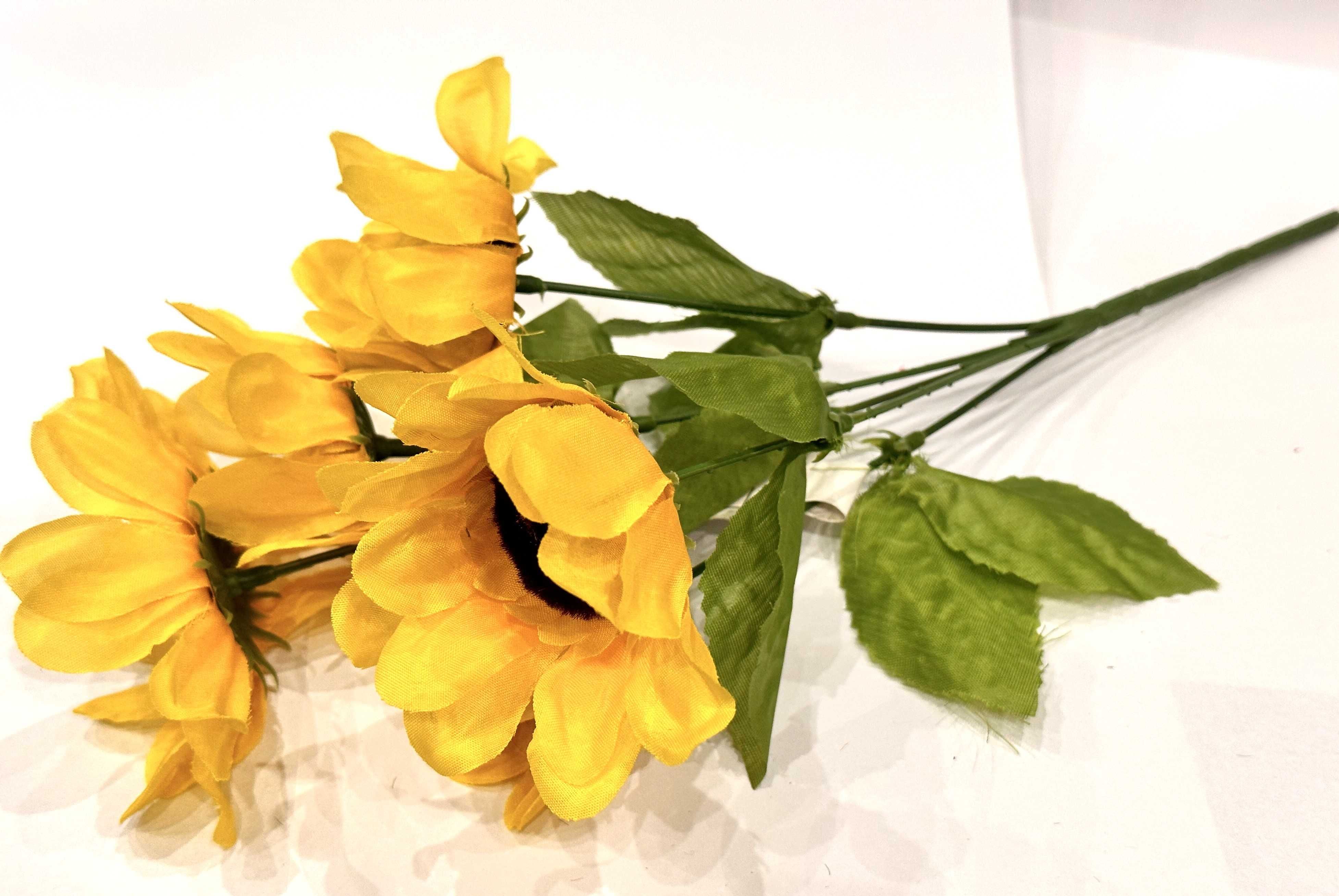 Kwiat sztuczny słonecznik bukiecik dł. cał. ok34cm