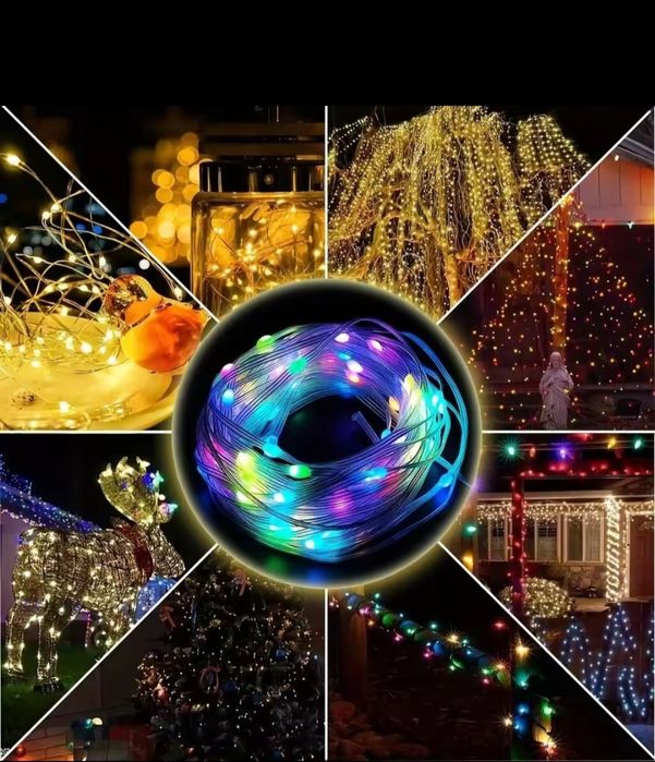 Inteligentne oświetlenie na choinkę LED 20m IP65 Lampki choinkowe