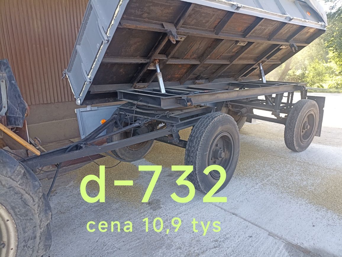 Przyczepa wywrotka jednoosiowa, d-732, d-47.