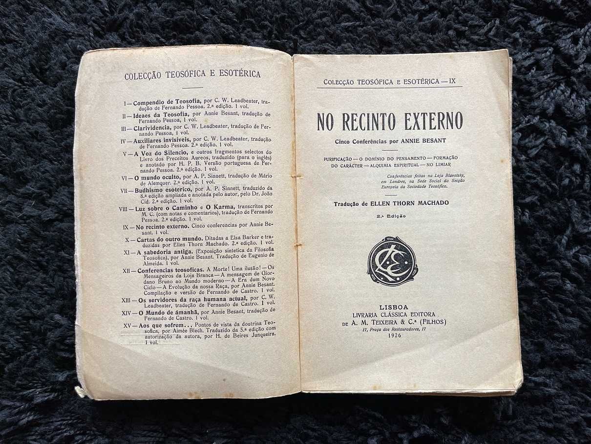 “Coleção Teosófica e Esotérica” - ANNIE BESANT, Teosofia, Blavatsky