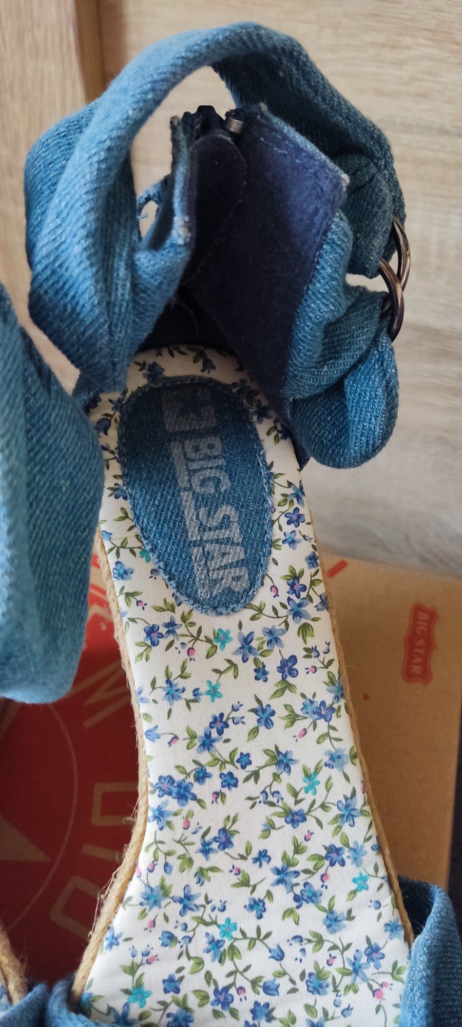 Hit lato 2024 espadryle sandały Big Star jeansowe jeans dżins dżinsowe