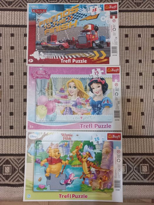 Пазли Тачки, Miskey, Русалка, Sofia, Frozen, Gapchinska нові та б/у