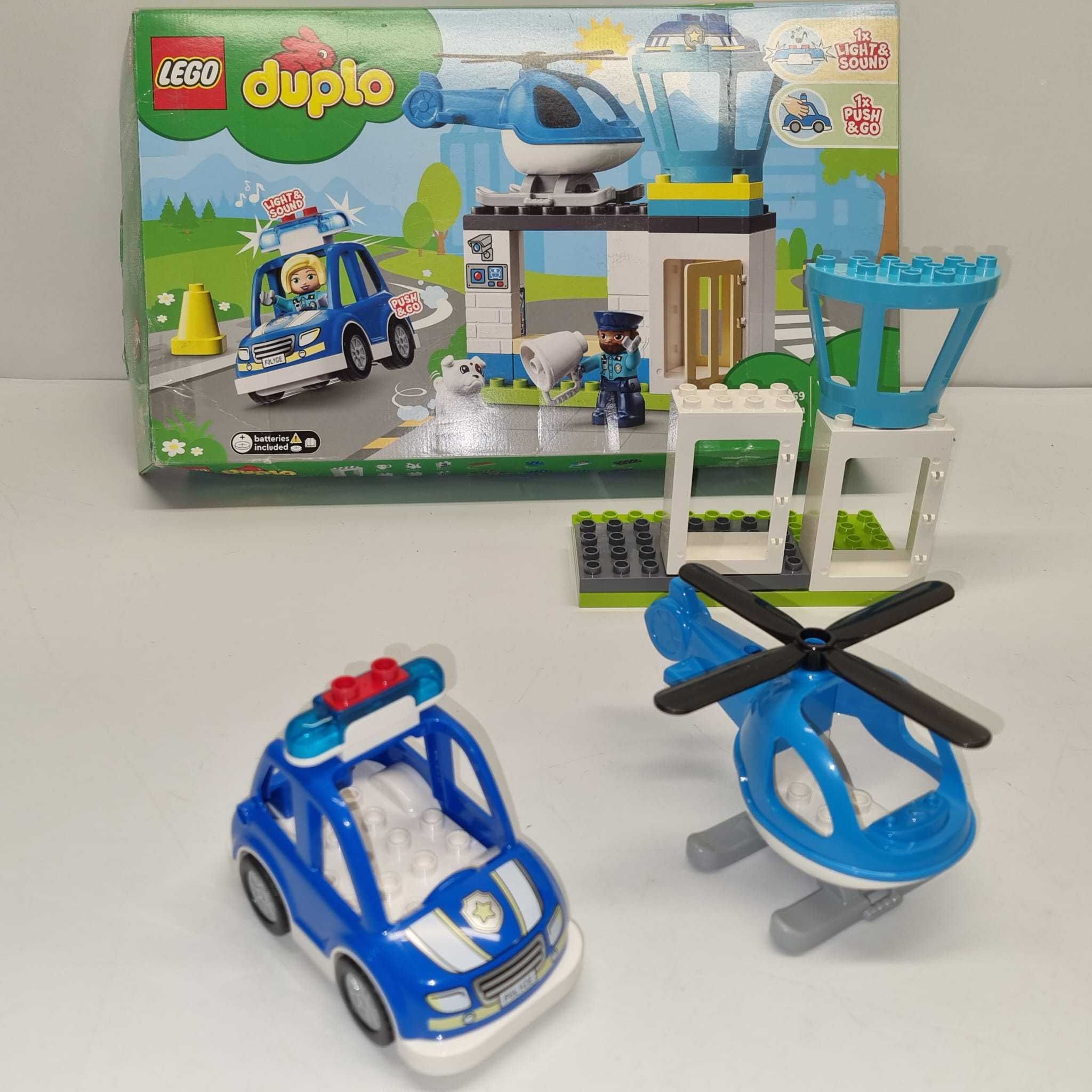 LEGO DUPLO Rescue Posterunek policji i helikopter.