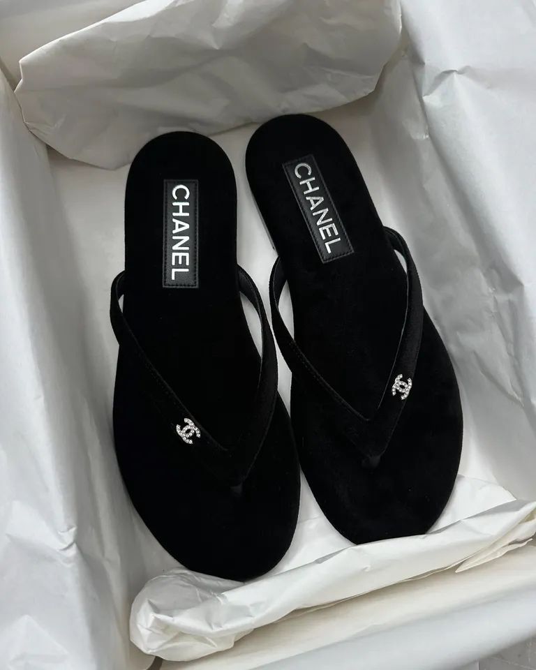 Шлепки Chanel летние босоножки брендові шльопки шльопанці сандалі