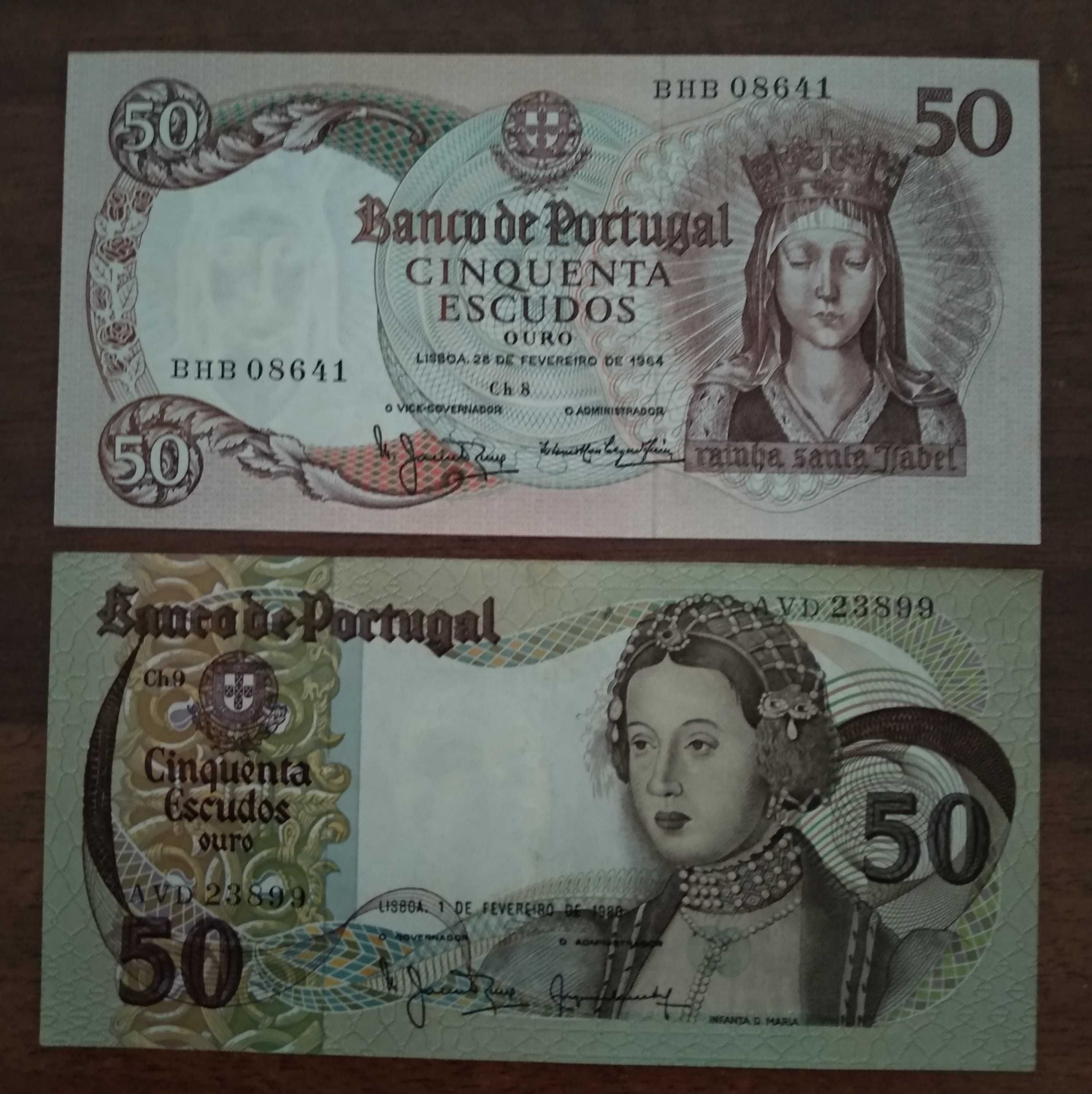 Notas de 50$00 do Banco de Portugal