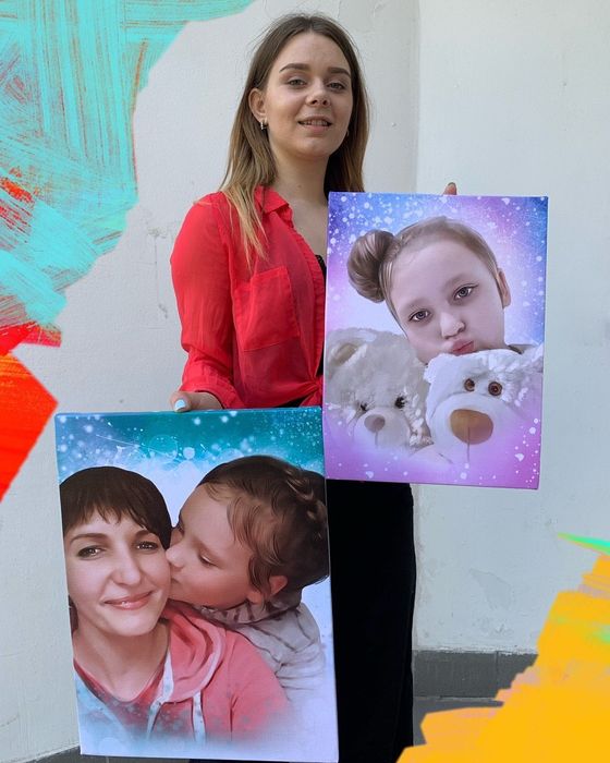 Без предоплаты. Подарок. Портрет. Фото на холсте. Картина на заказ