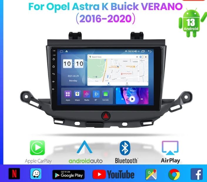 Android Astra K radio USB GPS Bluetooth