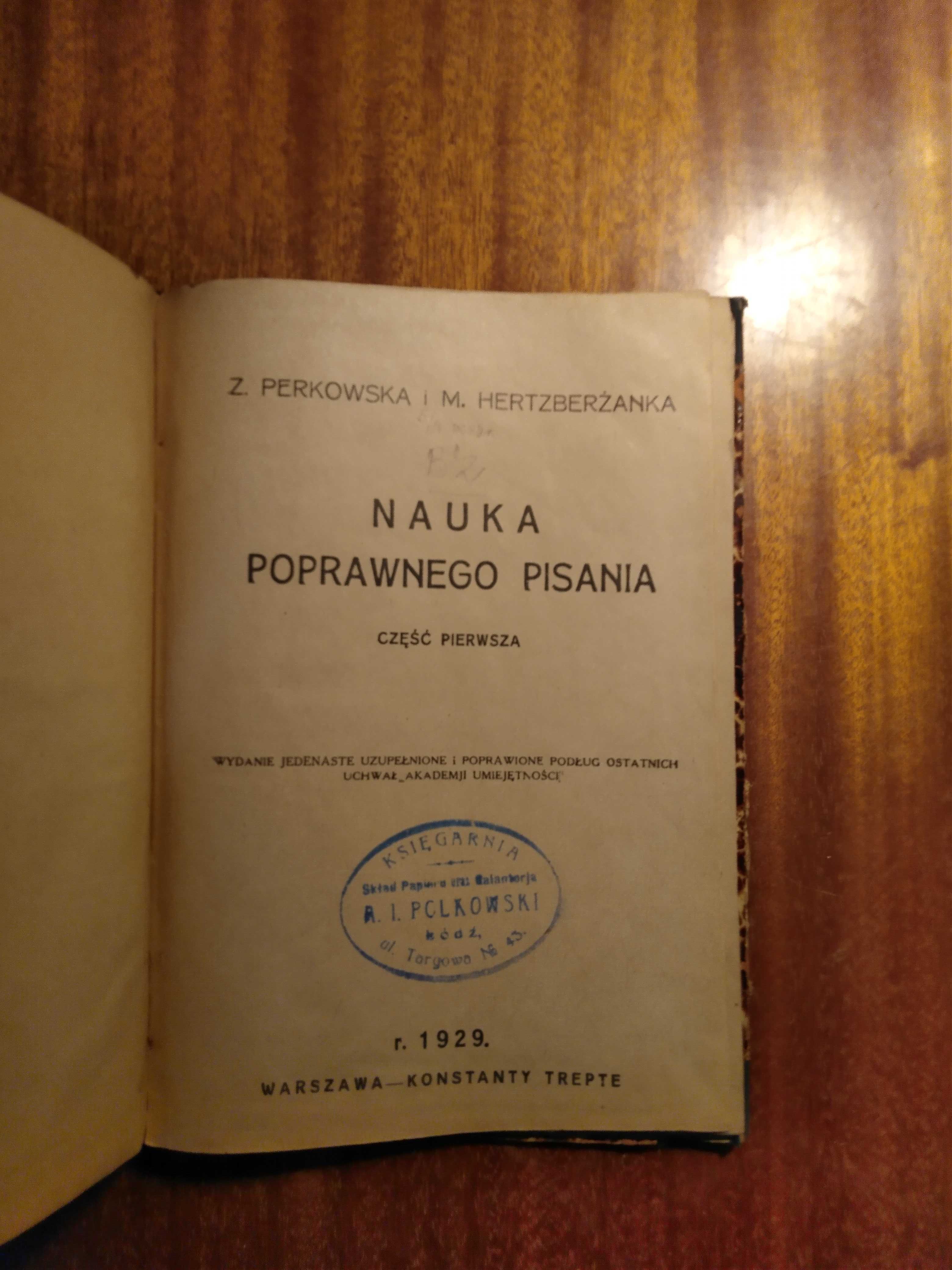 Nauka poprawnego pisania - 1929