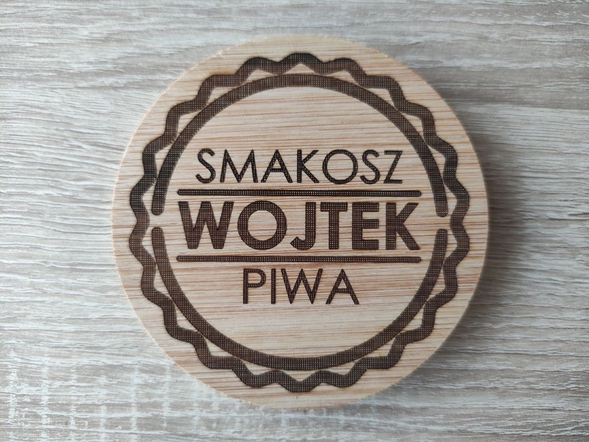 Personalizowana podstawka, podkładka pod szklankę, kufel kubek, grawer