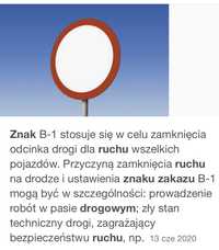 Znak drogowy zakaz z obejmami na słupek