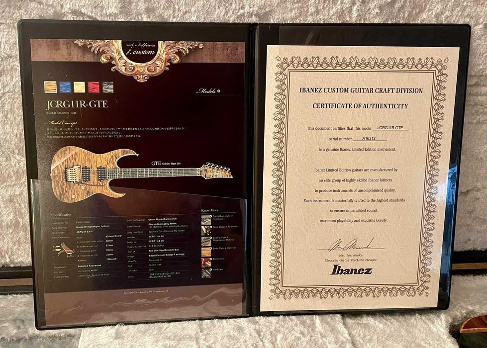 Ibanez JCRG11R-GTE J-Custom, Golden Tiger Eye, Limited Ed.
