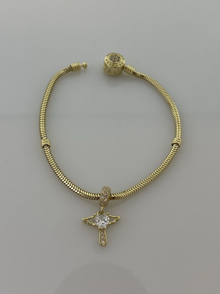 Złoty element charms na bransoletkę Pandora, Próba 585. Nowy (4630)