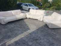 Zestaw wypoczynkowy, sofa, kanapa 3 + 2 + 1, alcantara, bdb stan!