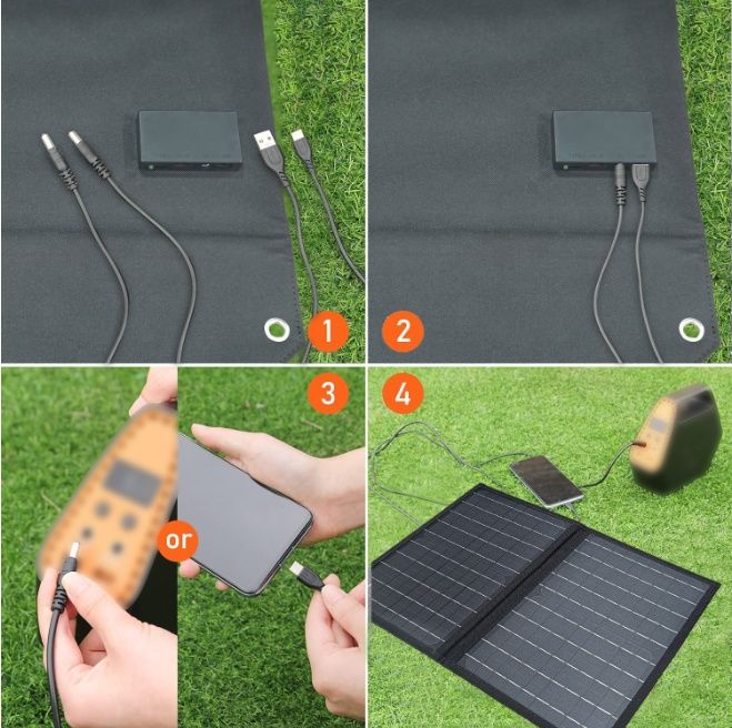 ETFE Складная Солнечная Панель 20W, Солнечная Батарея | Сонячна Панель