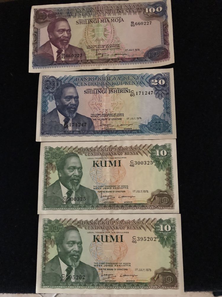 KENIA, szylingi - banknoty obiegowe. 1978 rok