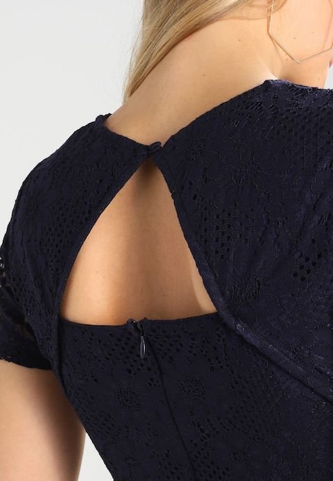 Granatowa ołowkowa koronkowa sukienka Dorothy Perkins, rozmiar 34