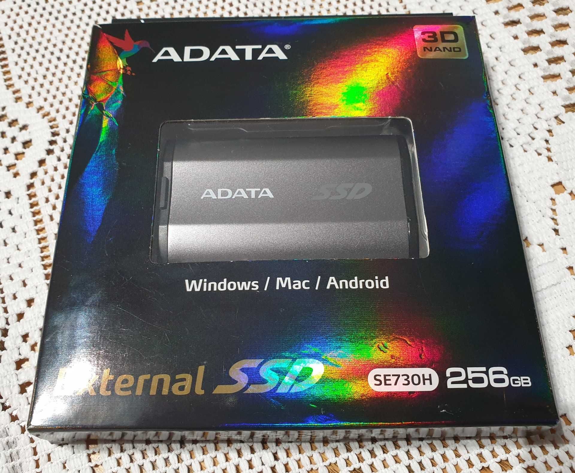 Dysk zewnętrzny SSD ADATA SE730H 256GB 1,8" USB-C 3.1 Gen.2 IP68 NOWY