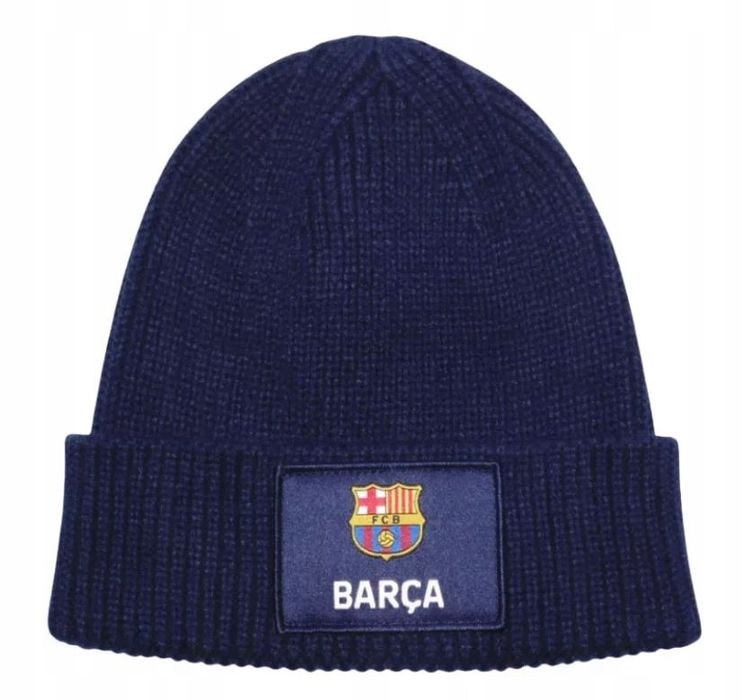 Czapka Zimowa Dla Dorosłych Fc Barcelona Herb Logo Barca Niebieska