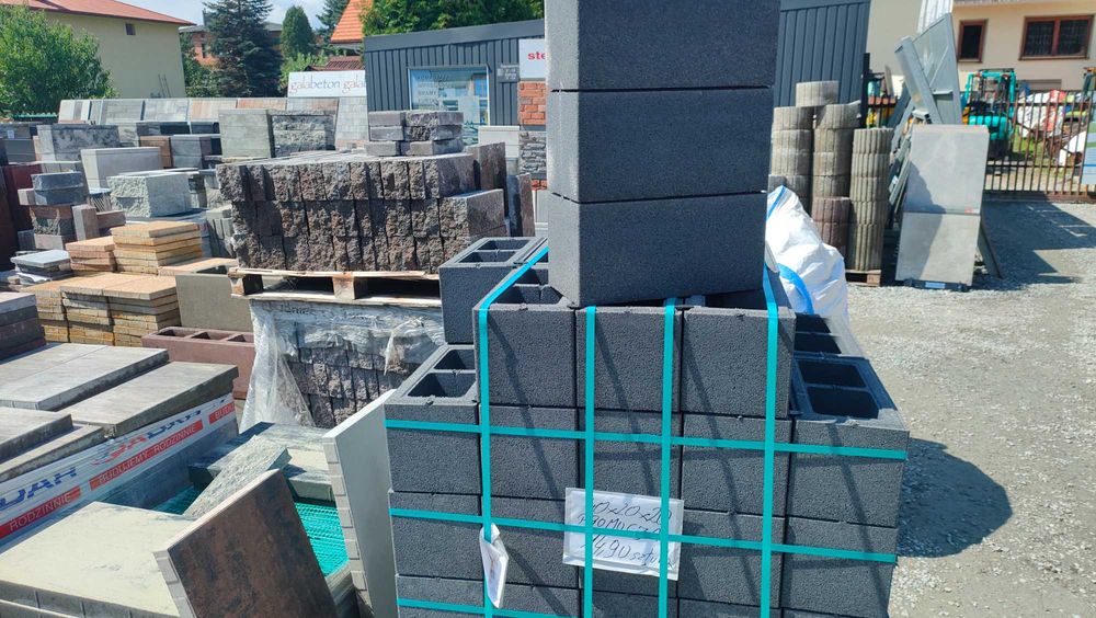 Pustak bloczek donica ogrodzenie 40x20 ogrodzenia pustaki ogrodzeniowe