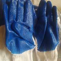 Прорезиненные перчатки рабочие небольшой размер на женскую руку