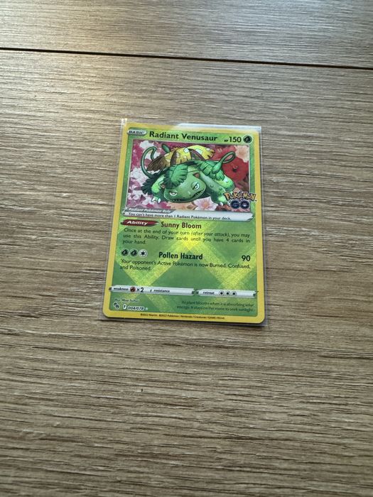 Karta Pokemon Radiant Venusaur jak nowa stan idealny