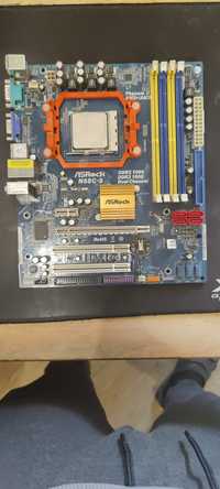 Плата Asrock n68c-s ddr2-ddr3 + amd Athlon x2 250