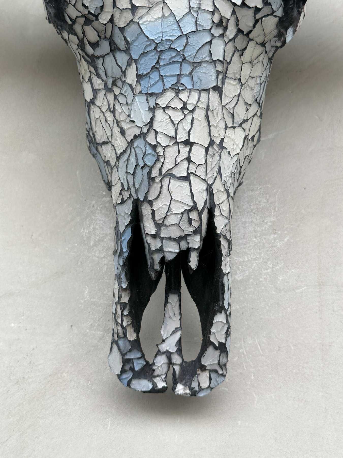 Crânio búfalo de água incrustação mosaico de vidro PREÇO REVENDA