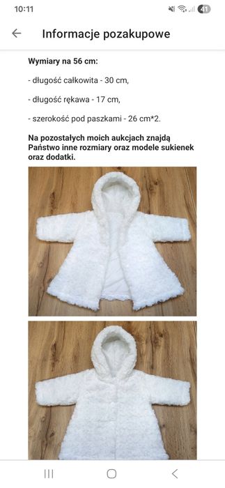 Płaszczyk do chrztu 56