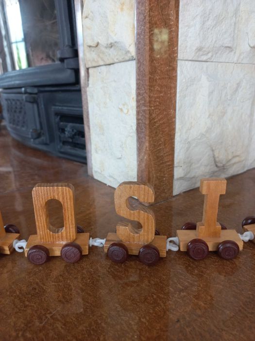 pociąg GOSIA literki, wagony, lokomotywa dekoracja